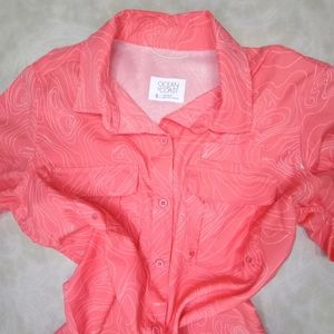 OCEAN COAST Pink Vented Long Sleeve Shirt
